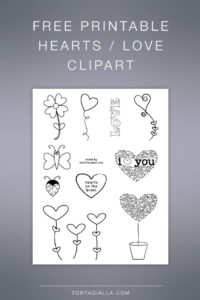 Love clipart - lots of hearts - free printable download on tortagialla.com