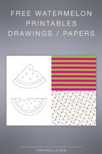 Watermelon Printables - Free Drawing and Paper Designs
