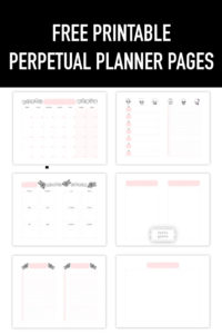 Use these cute pink free planner pages to help you get organized and productive. There's nothing like writing it down, to actually getting things done!