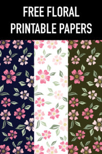 Check out these free floral printable papers for scrapbooking, art journaling and more papercrafting fun - a free digital download on the blog!