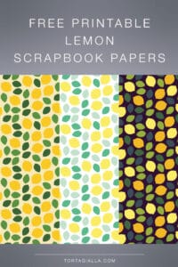 Freebie lemon scrapbook paper designs - yellow, light and dark versions to choose from!