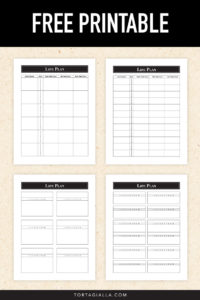 Free life planning template printables on tortagialla.com