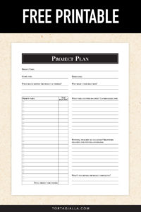 This project planning template printable will transform your dream into actionable tasks that you can take action on to achieve your goal step-by-step.