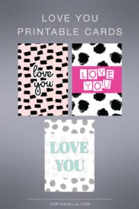 Love You Printable Cards - free download on tortagialla.com