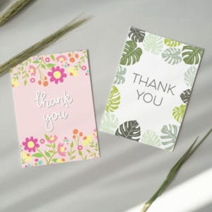 free printable thank you cards