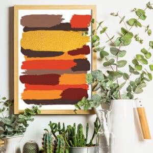 abstract art printable for fall
