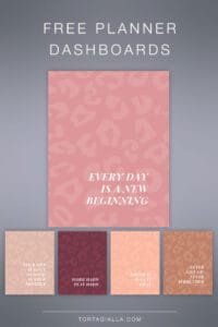 Free printable planner dashboards for free download.