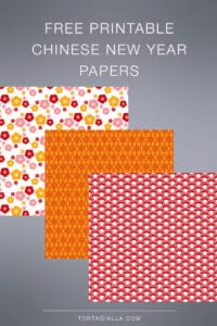 Use these free printable Chinese New Year themed papers for your next project!