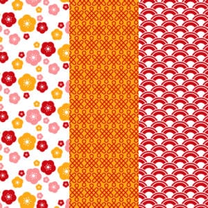 Chinese New Year style of pattern papers for free download.