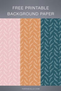 FREE printable background paper in leafy organic designs for download on tortagialla.com