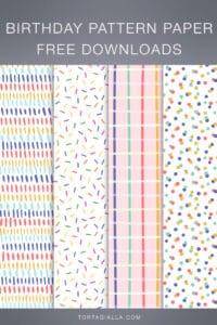Downlaod these free birthday pattern paper printables on tortagialla.com