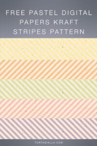 Download these freebie striped papers in a pastel color palette and kraft texture on tortagialla.com