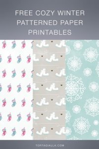 Digital papers in a cozy winter theme for free download on tortagialla.com
