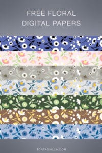 Download all of these free floral digital paper designs for scrapbooking, art journaling, planner decor and all kinds of papercrafting fun!