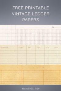 Download these vintage ledger paper designs to print at home for all your paper crafting projects.