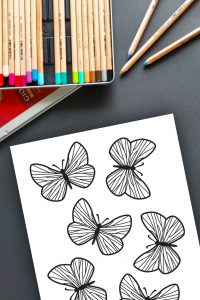 FREEBIE Butterfly Printable Coloring Pages