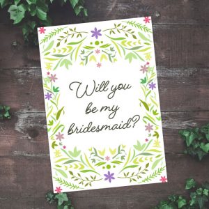 Will You Be My Bridesmaid printable card
