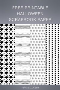 Looking for some free printable Halloween scrapbook paper? Check out these black and white designs that make great background papers!