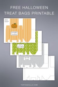 Looking to create some cute party favors? Use these free halloween treat bags printable templates to make your own!