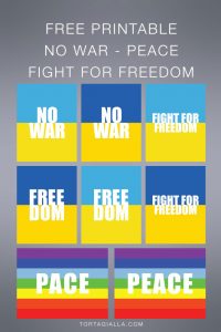 Download Free Printable - No War - Peace - Freedom themed posters and collage sheet