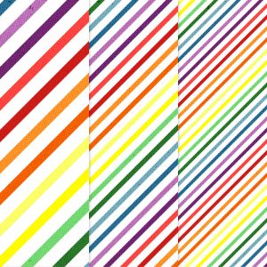 Download this set of rainbow stripe paper in 3 variations to use in a variety of papercrafting projects - perfect for pride month and every day use!