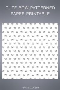 FREE DOWNLOAD on tortagialla.com/blog - Check out this minimal cute bow patterned paper printable, great for planner dashboards, decor, journaling and all kinds of papercrafting fun.