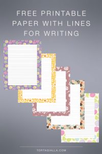 FREE DOWNLOAD: Here's a free set of printable paper with lines for writing - perfect for snail mail correspondence and pen pal letter writing!