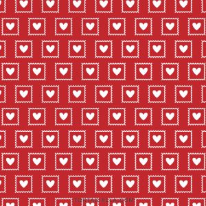 FREEBIE DOWNLOAD: Preview of red heart stamp printable paper download