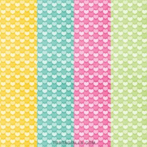 DOWNLOAD: Freebie set of digital papers on the tortagialla blog - heart patterned papers!