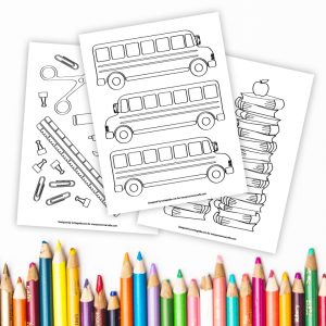 Freebie Back to School Coloring Pages download on messymommacrafts.com