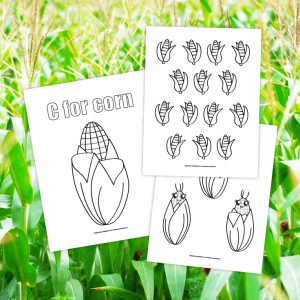 Download Corn Coloring Pages on messymommacrafts.com