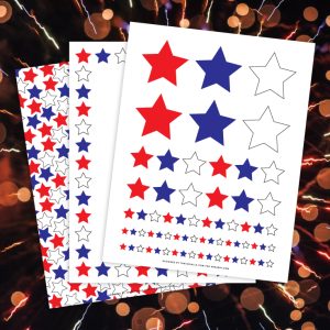 Free printable red white and blue stars download on kenarry.com