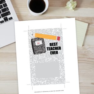 Free printable teacher gift card holder on kenarry.com