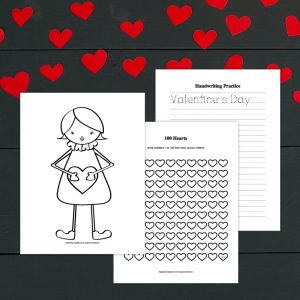 Freebie Valentine's Day printables for preschoolers on messymommacrafts.com