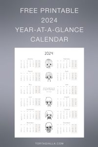 Free Download: 2024 year at a glance calendar download on tortagialla.com
