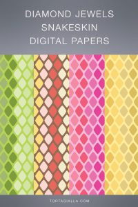FREE DOWNLOAD: A whole set of diamond jewel snakeskin digital papers for free download, great for scrapbooking, journaling and papercrafting! 
