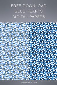 Free download on tortagialla.com for blue hearts digital papers.