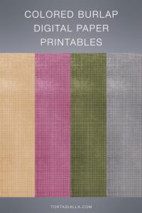 FREE DOWNLOAD: Check out these colored burlap digital paper printables on tortagialla.com