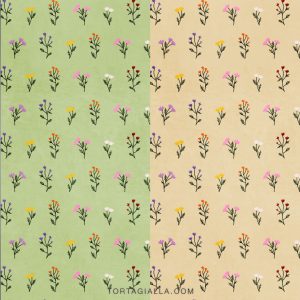 FREEBIE - Download these beautiful floral sprouts digital papers to use in journaling, scrapbooking and other papercrafting projects! Free digital patterned papers to download here on the blog - tortagialla.com.