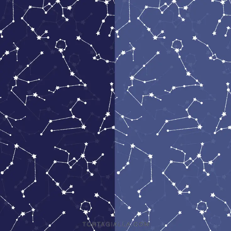 FREE DOWNLOAD: A set of zodiac constellations digital papers for lovers of the night sky. Download these free patterned papers below! On tortagialla.com