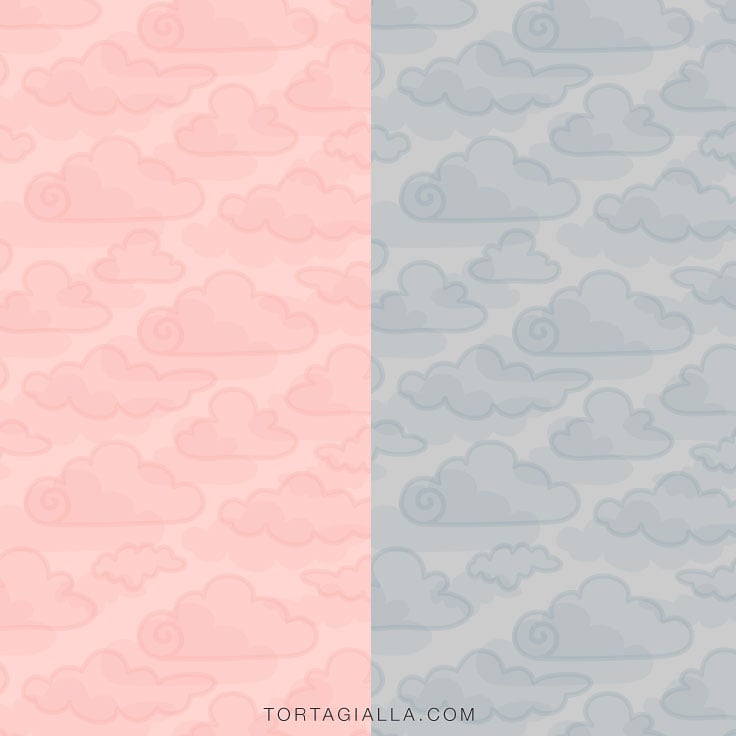 For journaling and collaging, download these Free Printable Cloud Patterned Papers in two colors to print at home and use!