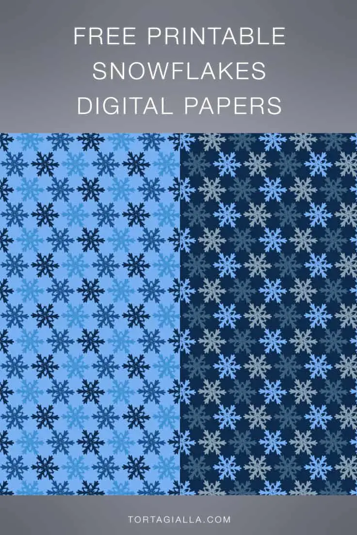 You can download free printable papers on tortagialla.com like these snowflakes digital papers.