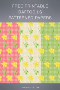 Download these free printable papers on tortagialla.com - daffodils floral digital papers.