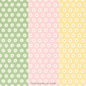 Download these beautiful free printable spring daisies patterned papers for some journaling and papercrafting. Visit tortagialla.com