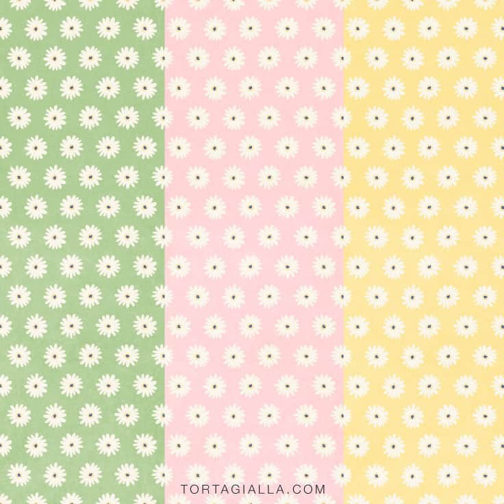 Download these beautiful free printable spring daisies patterned papers for some journaling and papercrafting. Visit tortagialla.com