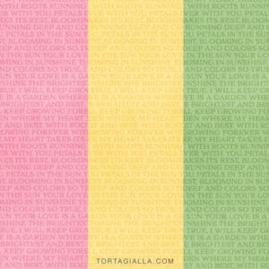 Download these free printable text patterned papers in bright and cheery spring colors.